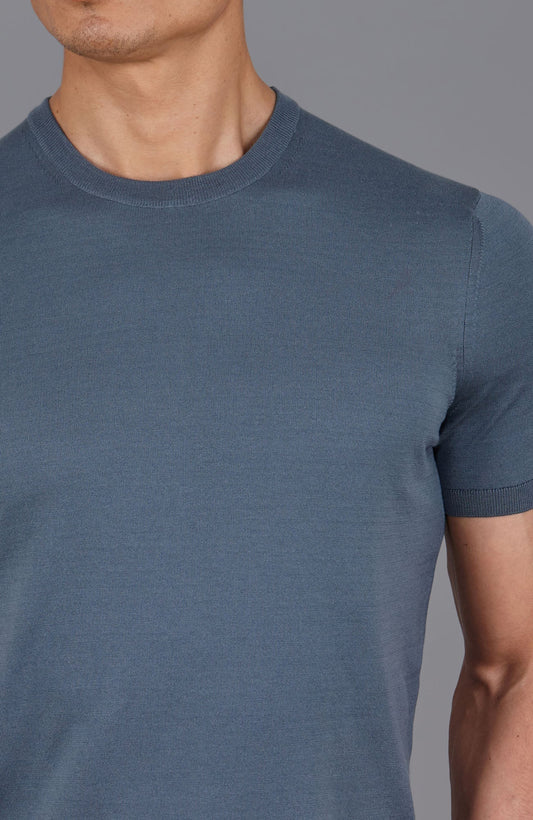 Mens Superfine Mercerised Cotton Knitted T-Shirt
