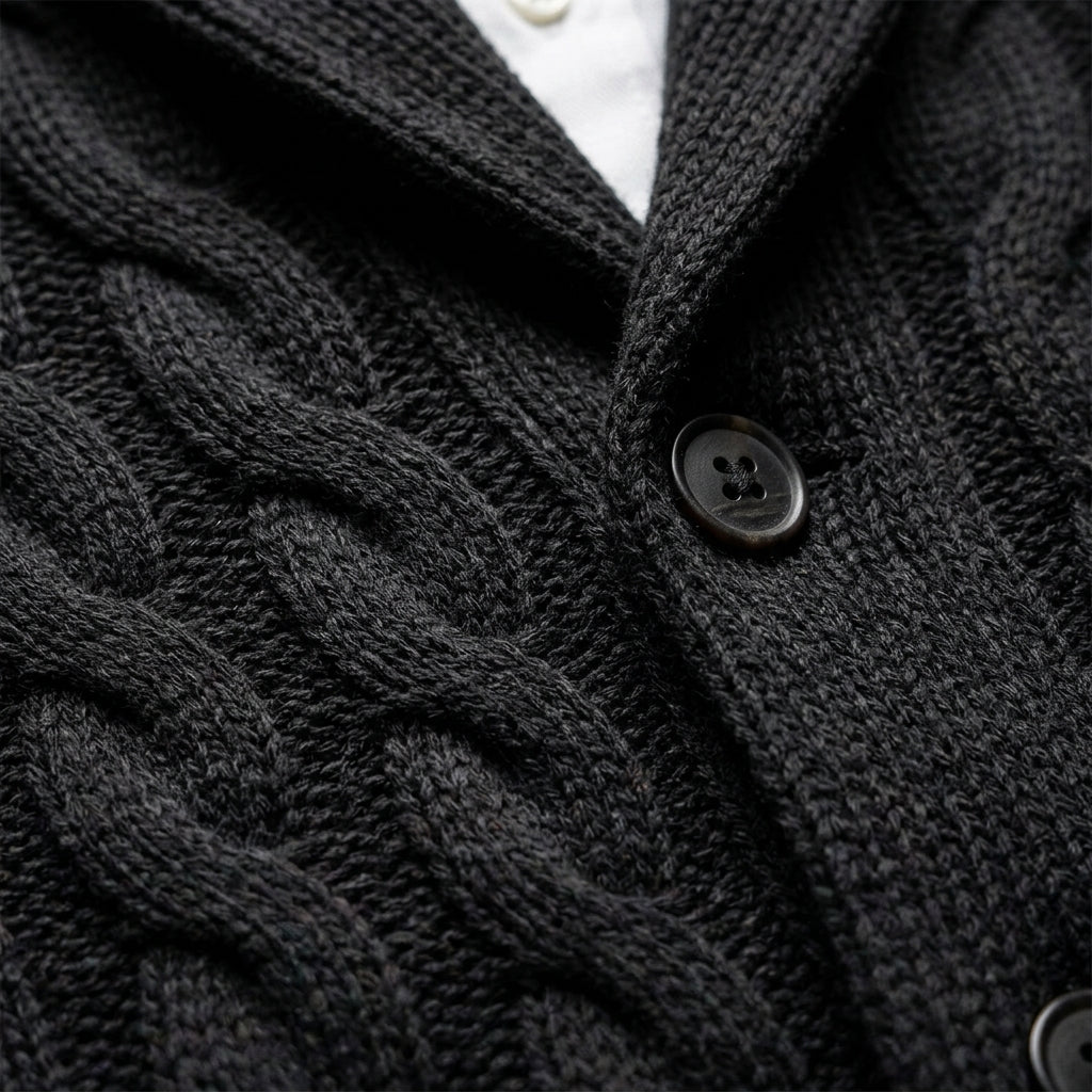 Orion Knitted Cardigan with Shawl Collar