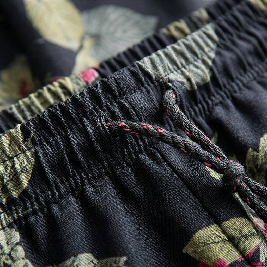 Bohemia Floral Print Wide Leg Pants