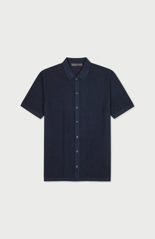 Mens Organic Cotton Linen Patterned Shirt