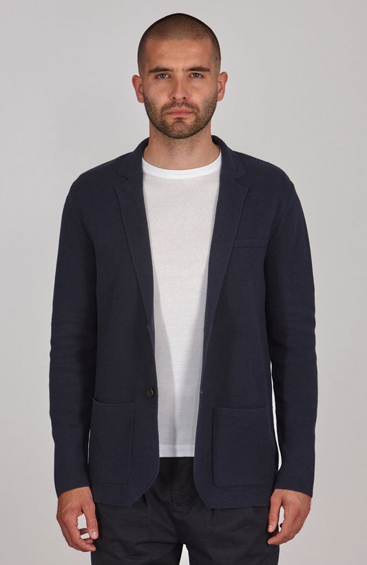 Mens Lightweight Organic Cotton Linen Knitted Blazer