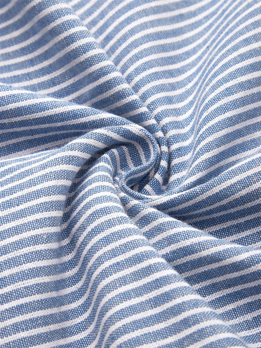 Striped button-down midi dress for women | Marisela