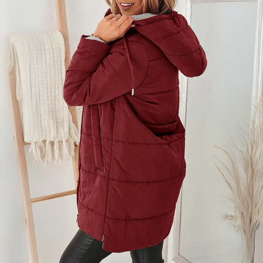 Casual hooded puffer everyday jacket for women | Yila