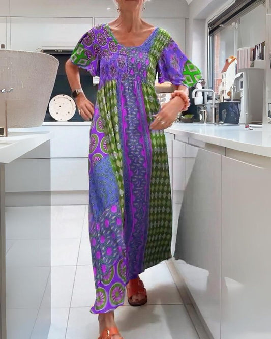 Colourful relaxed bohemian everyday dress for women | Corinne