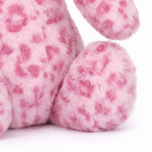 Pink Leopard Rabbit Plush Toy – 31cm