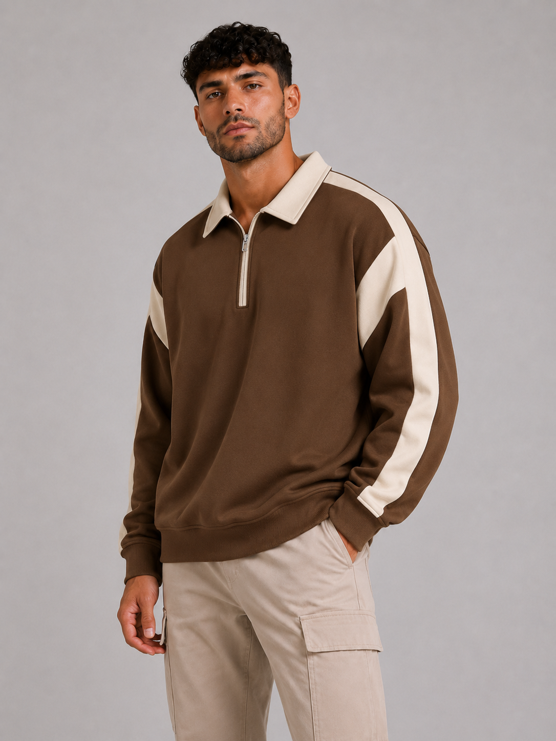 Mochuang Half-Zip Pullover Sweatshirt