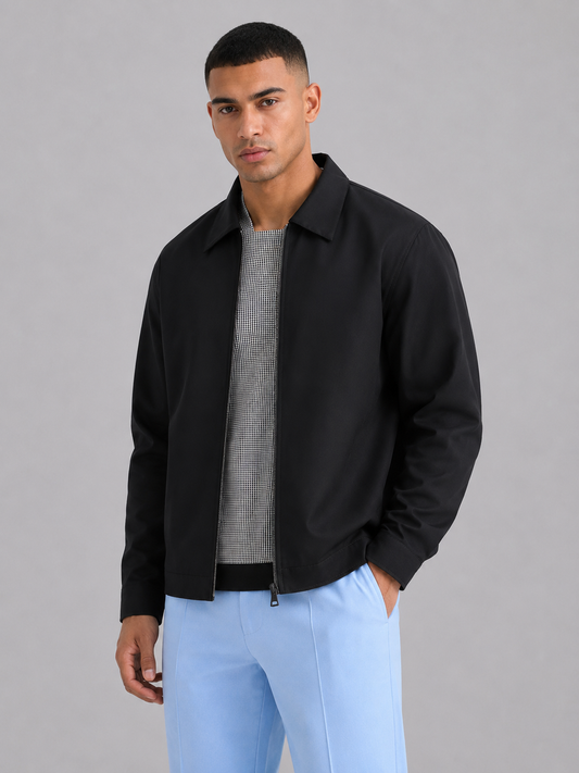 Men’s Fitted Lapel Windproof Jacket