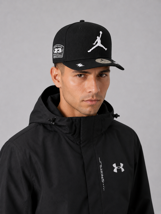Jordan Big Boys' Youth Retro Jumpman Snapback Hat Black