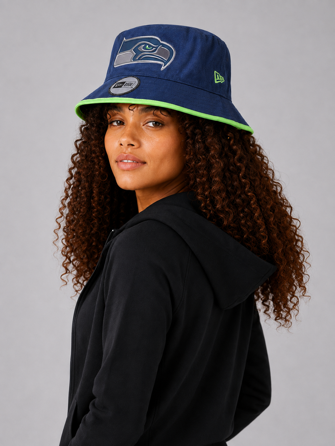 Navy Hawk Emblem Bucket Hat