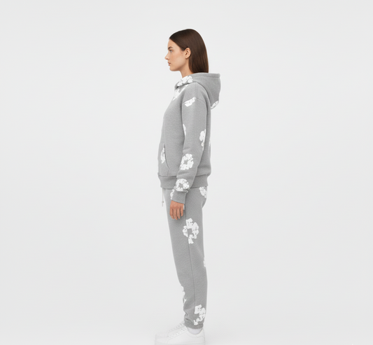 Printed hoodie and jogger set | Valerios