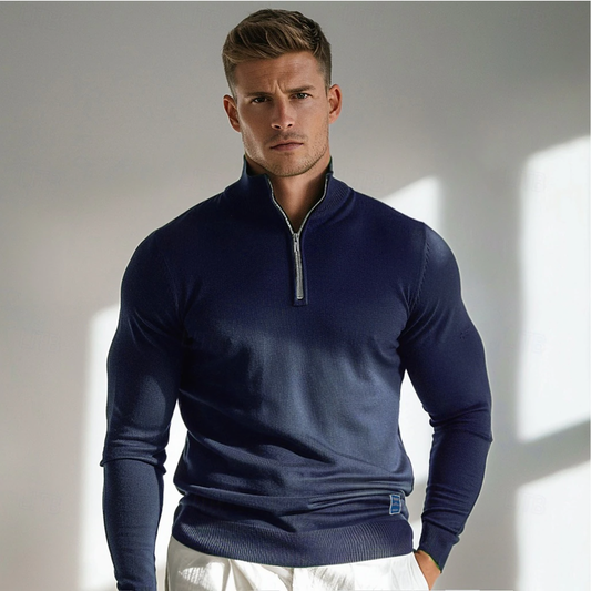 Classic refined half-zip everyday jumper for men | Nolan