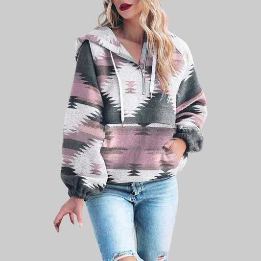 Comfy oversized zip-up everyday hoodie for women | Saku