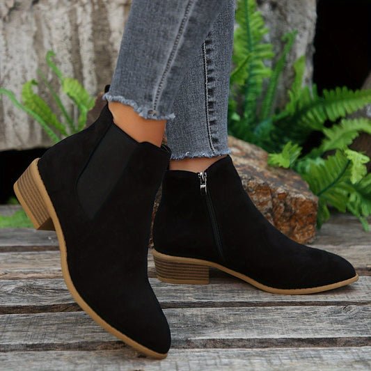 Sorelle | Women's Pointed Toe Chelsea Boots with Low Block Heel