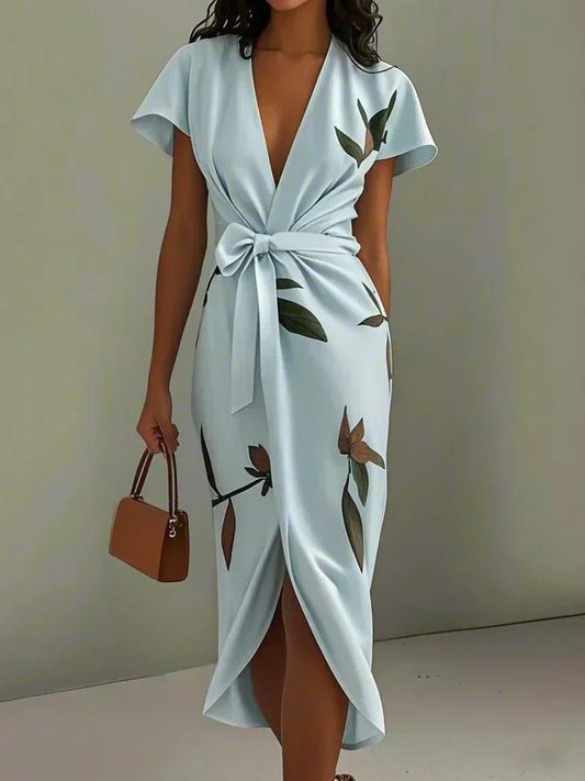 Elegant wrap everyday dress for women | Brenna