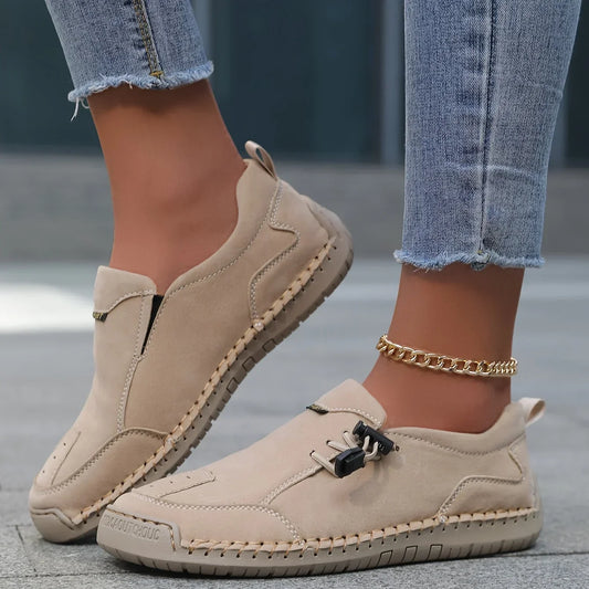 Solvara | Women's Round Toe Slip On Flat Shoes