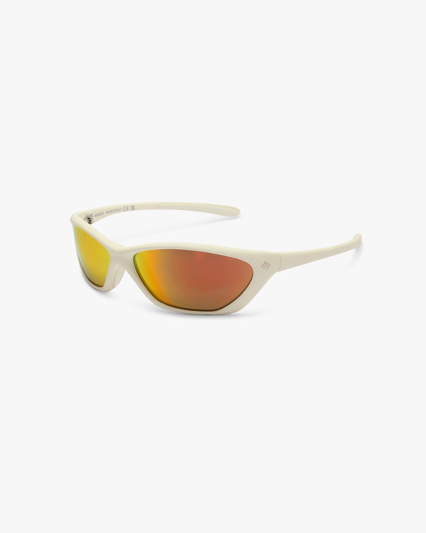 Wrap Sport Sunglasses with Mirrored Lenses