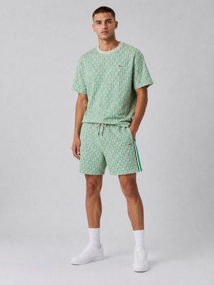 Green Cotton T-Shirt & Shorts Set