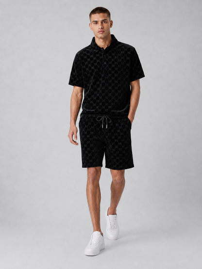 Black Shirt & Shorts Set
