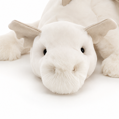Snow Dragon White Plush Toy – 50cm