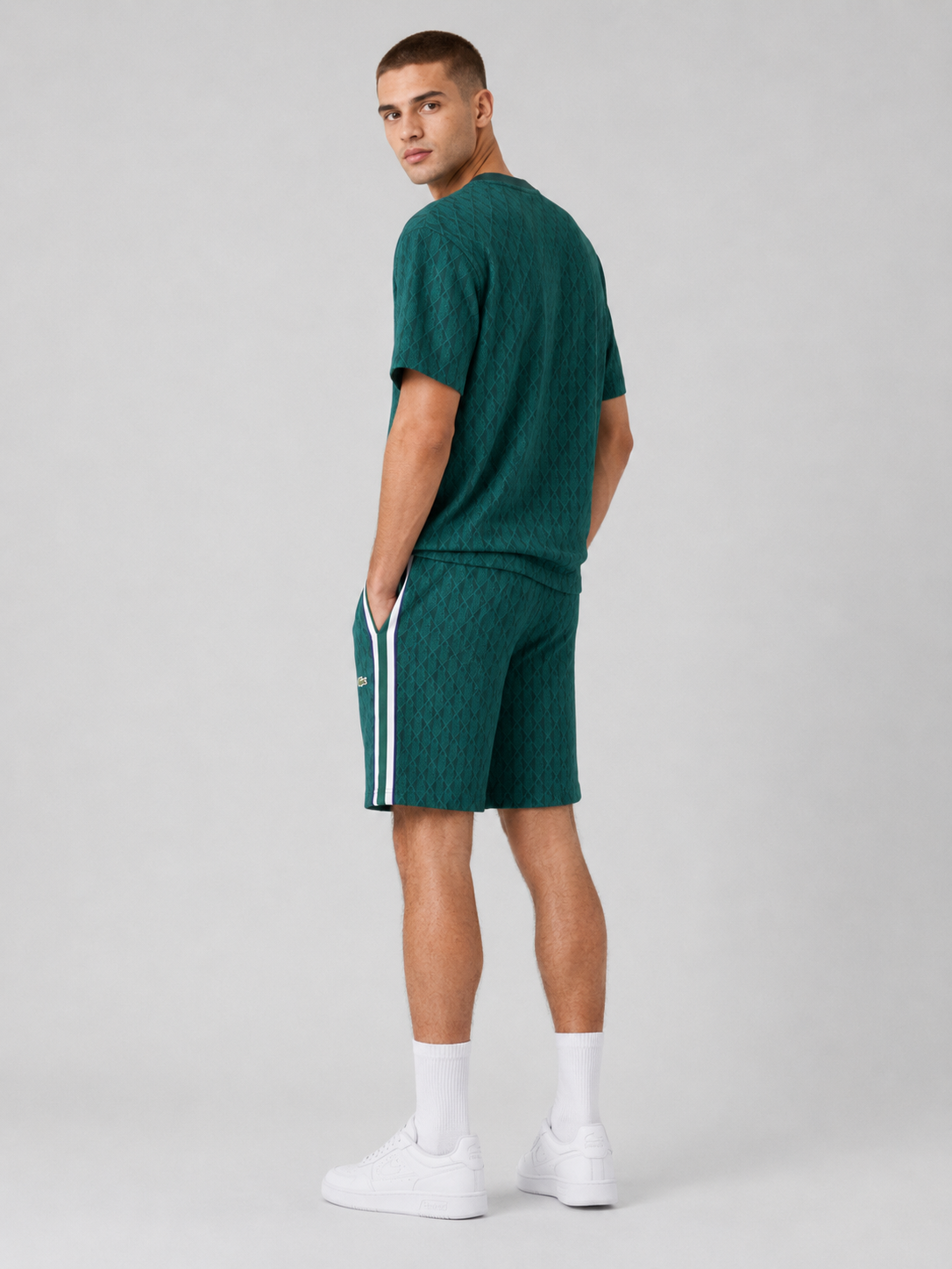 Green Cotton T-Shirt & Shorts Set