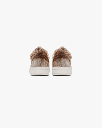 Pony Hair Leather Low-Top Sneakers