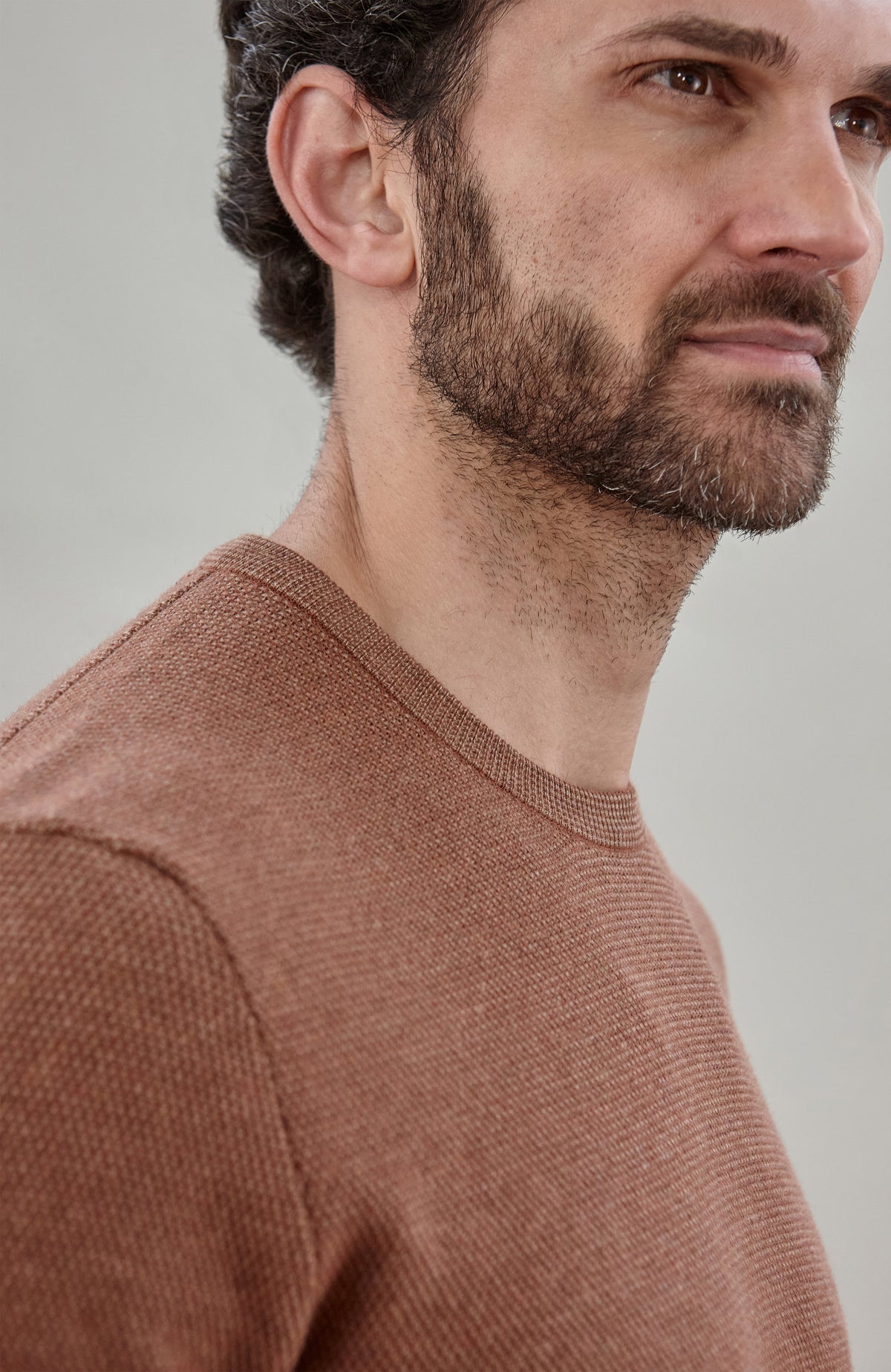 Mens Lightweight Cotton Baracao Textured T-Shirt