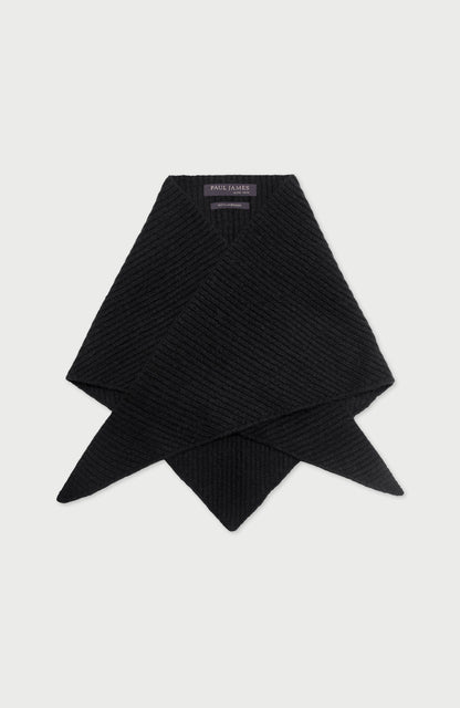 Lambswool Ribbed Triangle Scarf