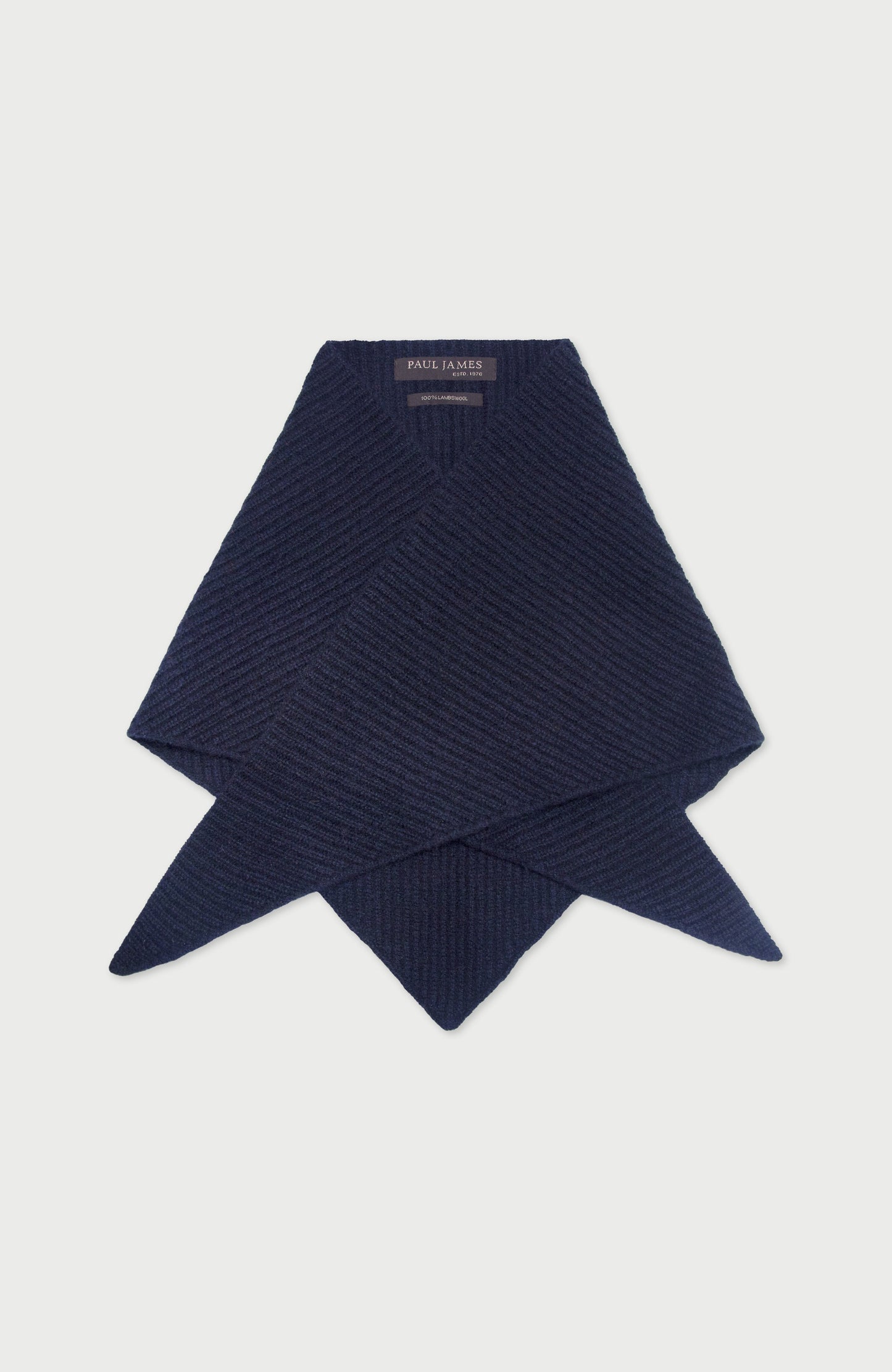 Lambswool Ribbed Triangle Scarf