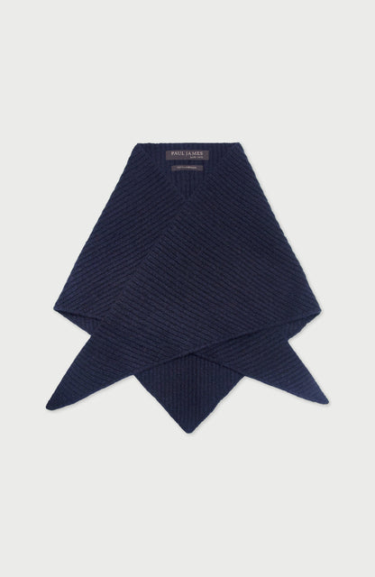 Lambswool Ribbed Triangle Scarf