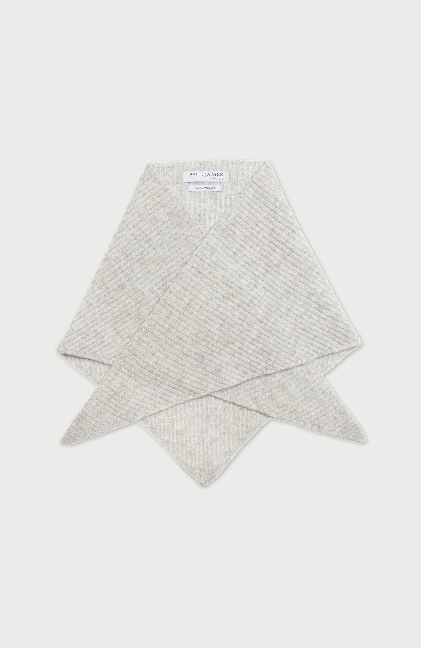 Lambswool Ribbed Triangle Scarf