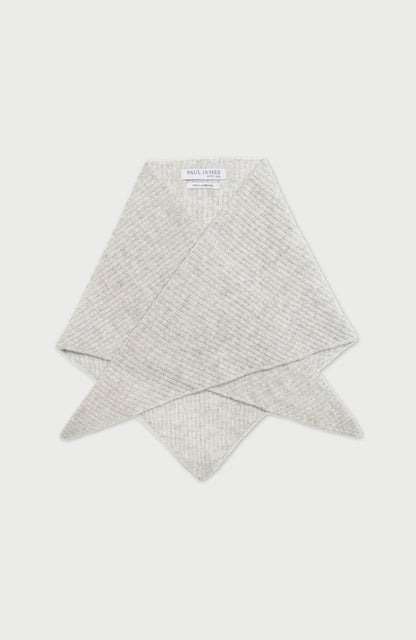 Lambswool Ribbed Triangle Scarf