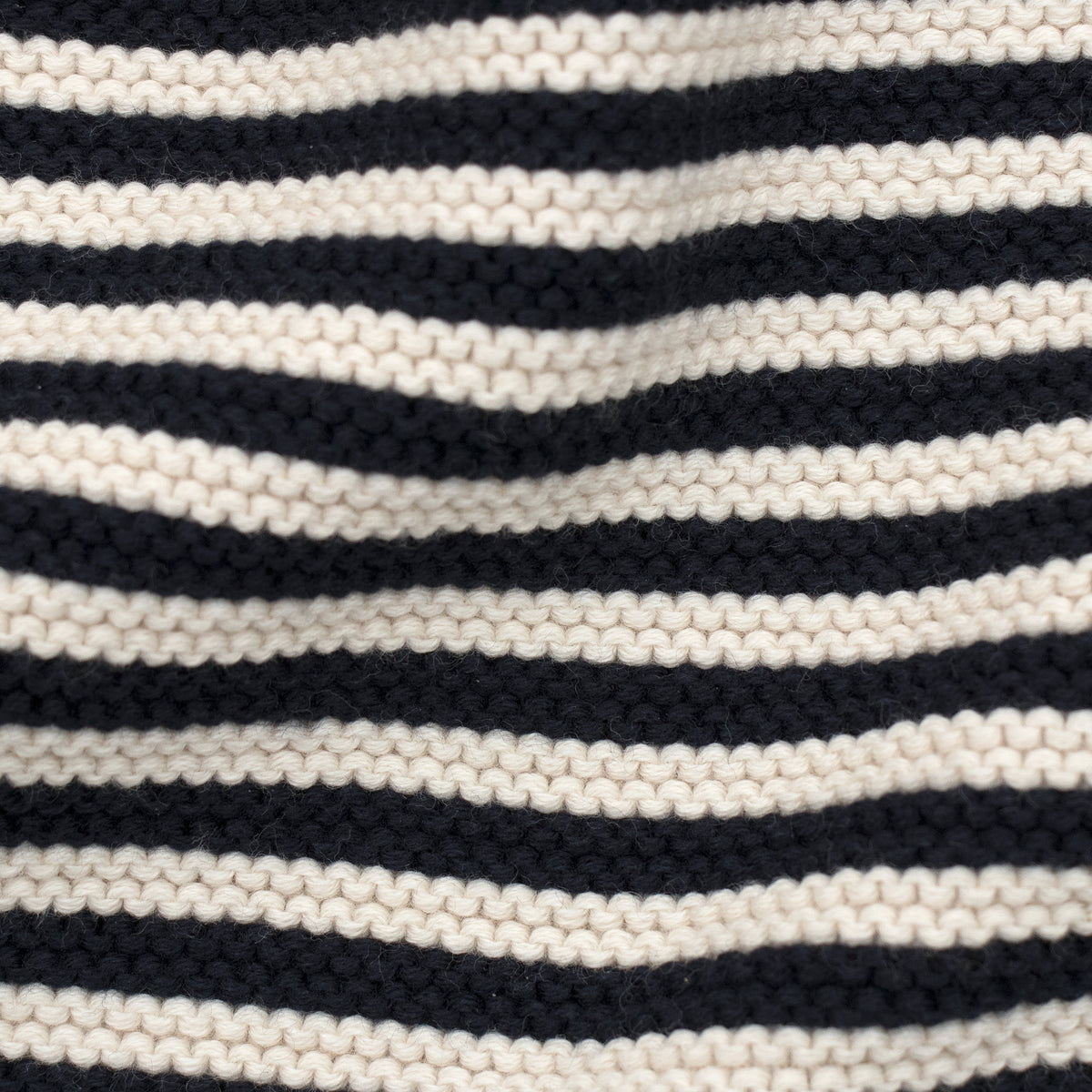 Cotton Garter Knit Striped Mini Neckerchief
