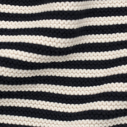 Cotton Garter Knit Striped Mini Neckerchief