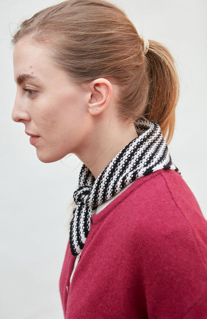 Cotton Textured Stripe Mini Neckerchief