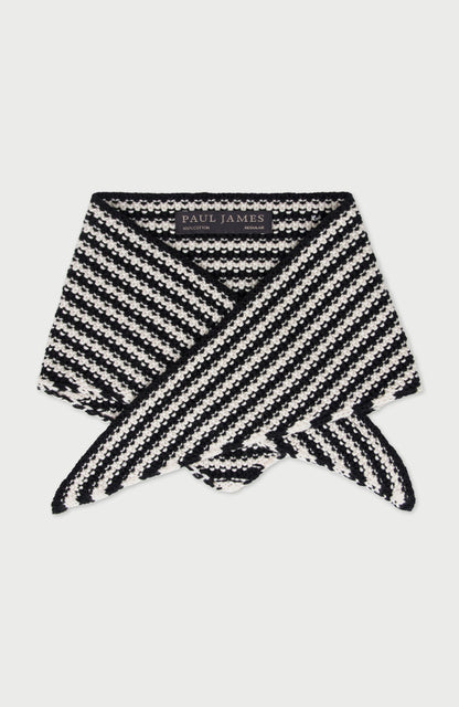 Cotton Textured Stripe Mini Neckerchief