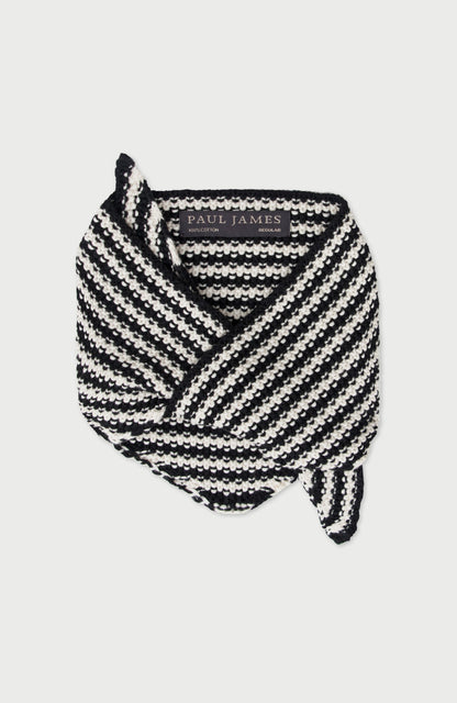 Cotton Textured Stripe Mini Neckerchief