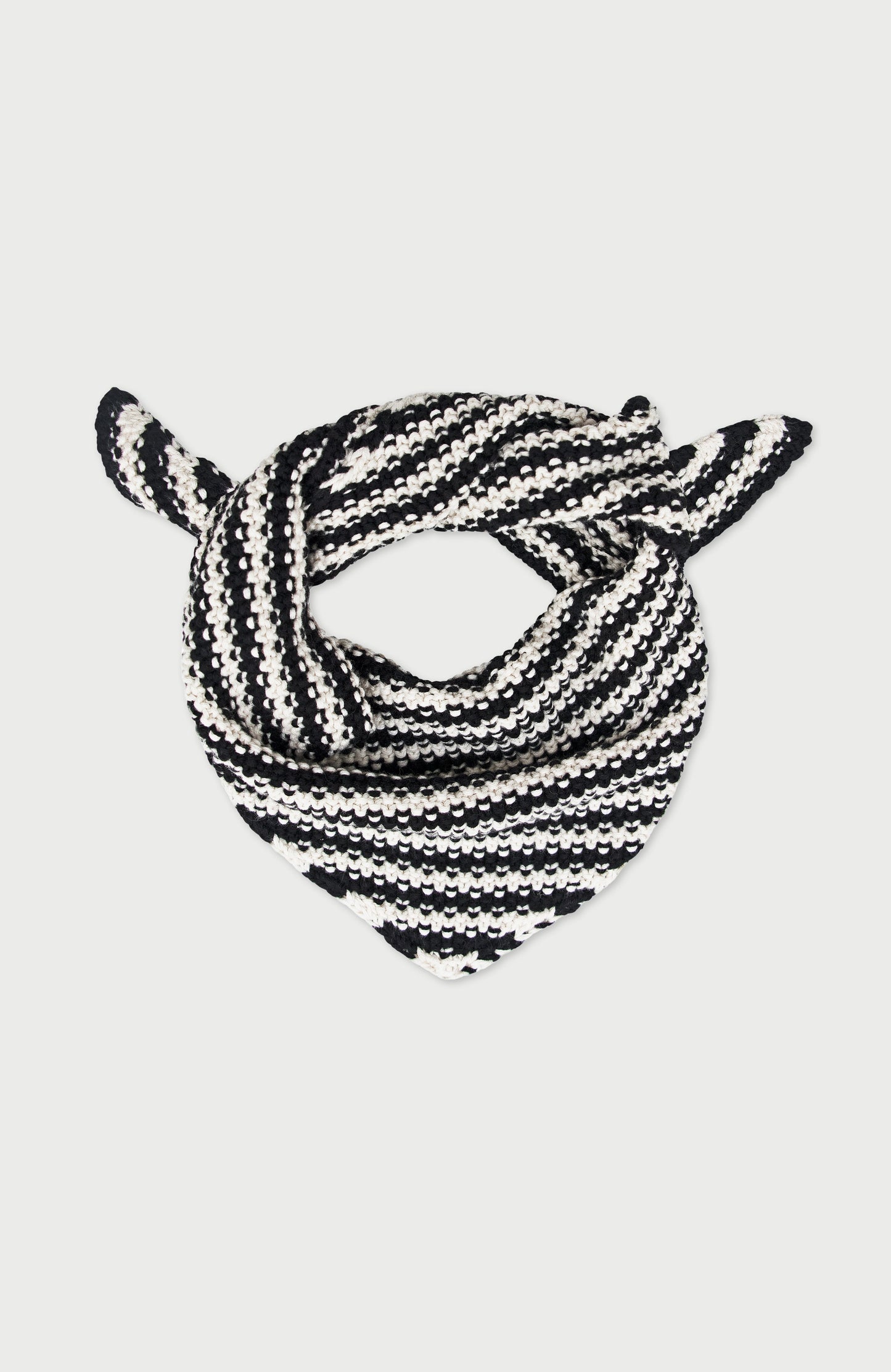 Cotton Textured Stripe Mini Neckerchief