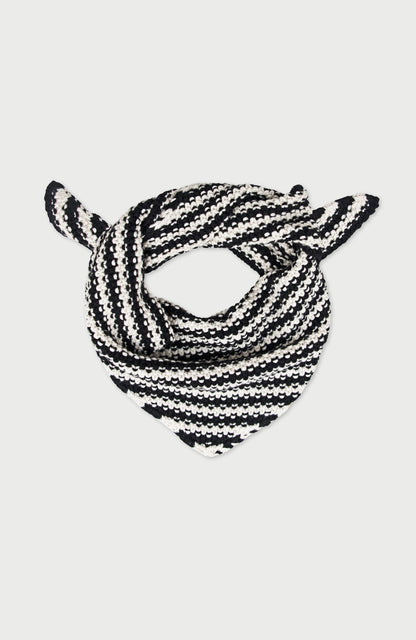 Cotton Textured Stripe Mini Neckerchief