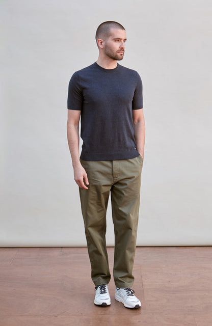 Mens Ultra Fine Cotton Short Sleeve Jumper