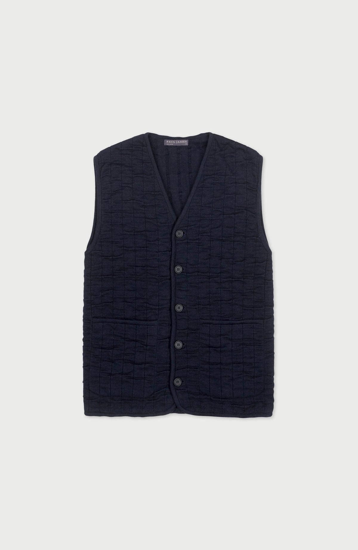 Mens Cotton Quilted Knitted Gilet