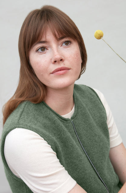 Womens Lambswool Knitted Gilet