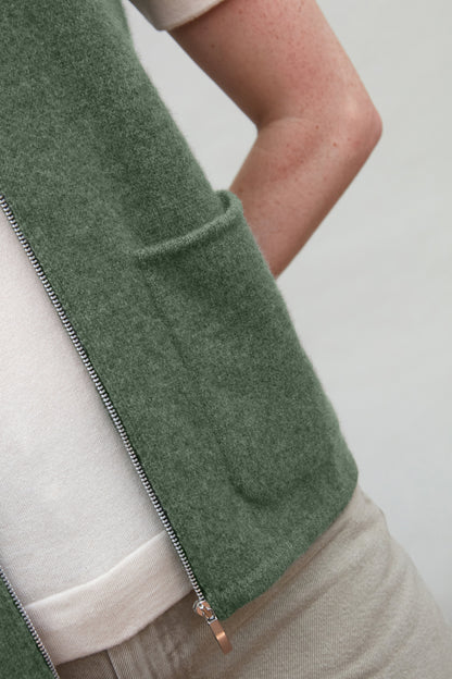 Womens Lambswool Knitted Gilet