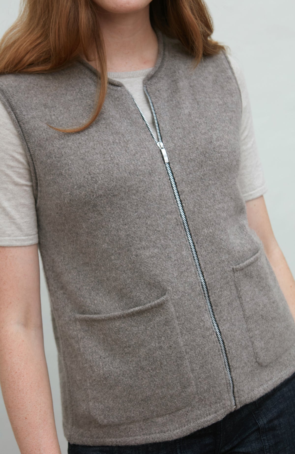 Womens Lambswool Knitted Gilet