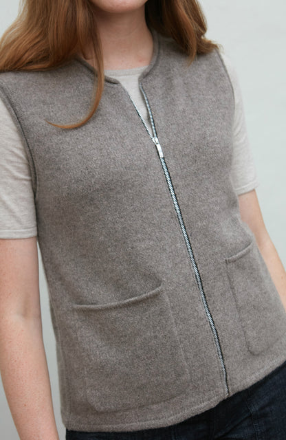 Womens Lambswool Knitted Gilet