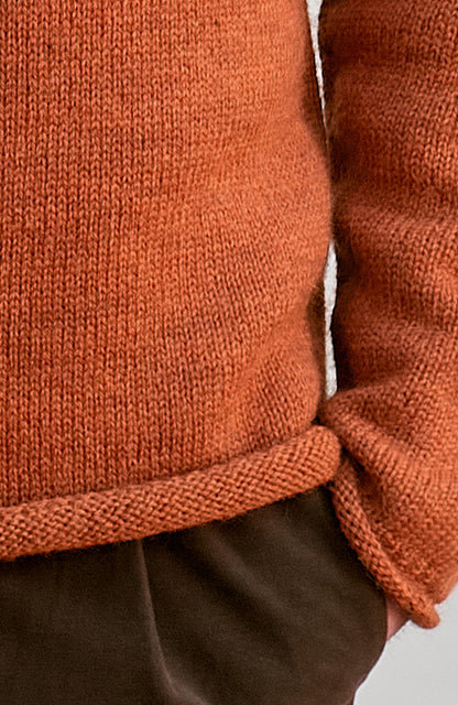 Mens British Wool Fishermans Roll Neck Jumper