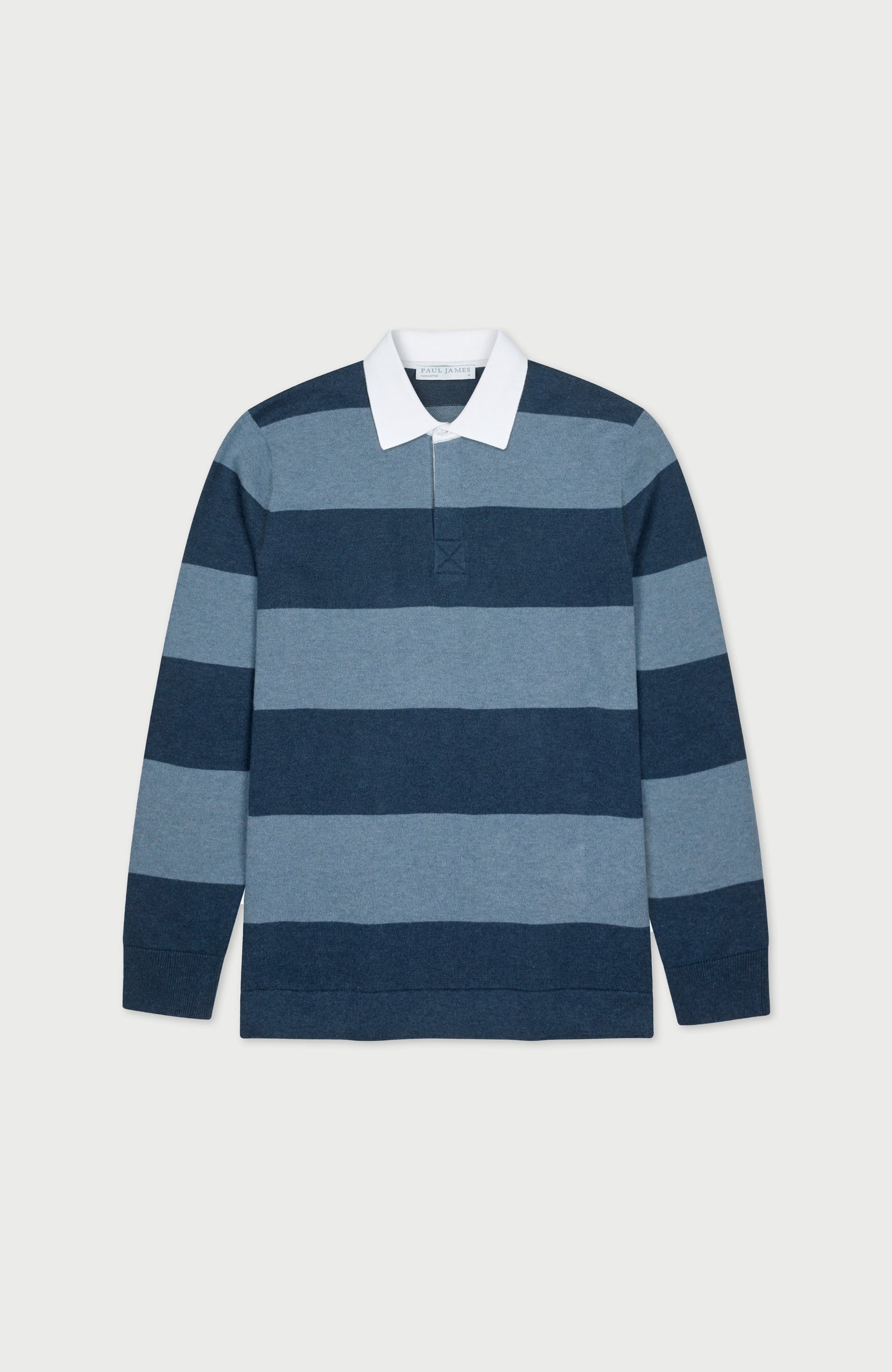 Mens Midweight Cotton Stripe Rugby Shirt