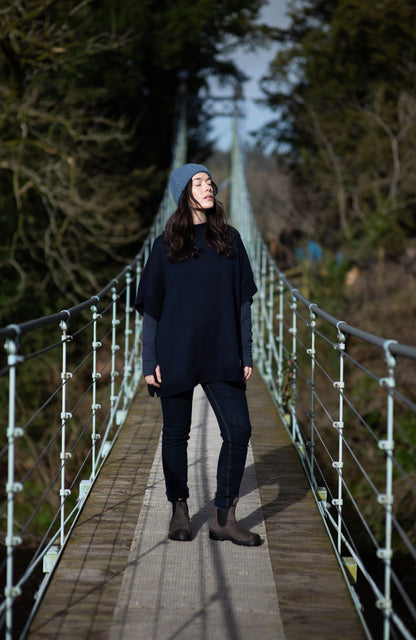 Womens Chunky Merino Wool Poncho