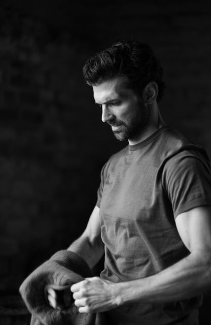 Mens Superfine Mercerised Cotton Knitted T-Shirt