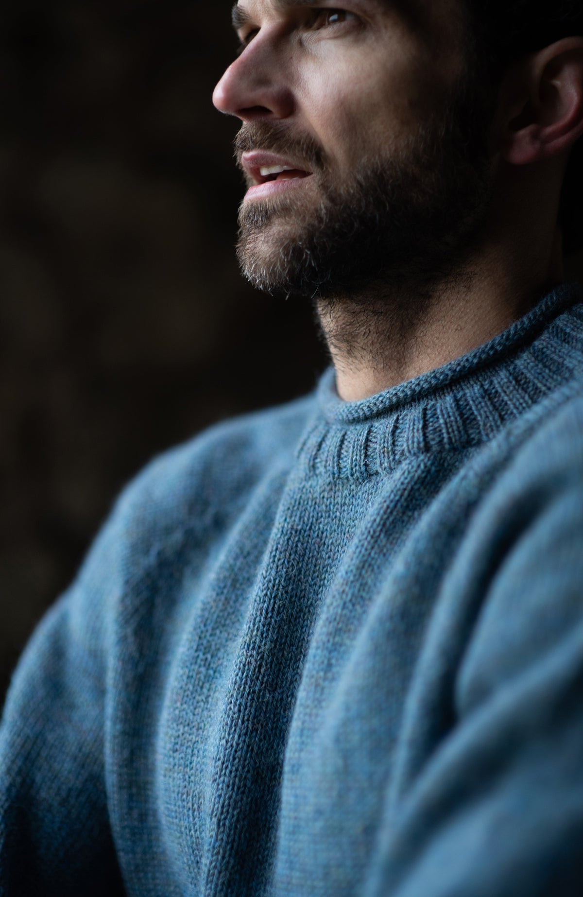 Mens British Wool Fishermans Crew Neck Jumper