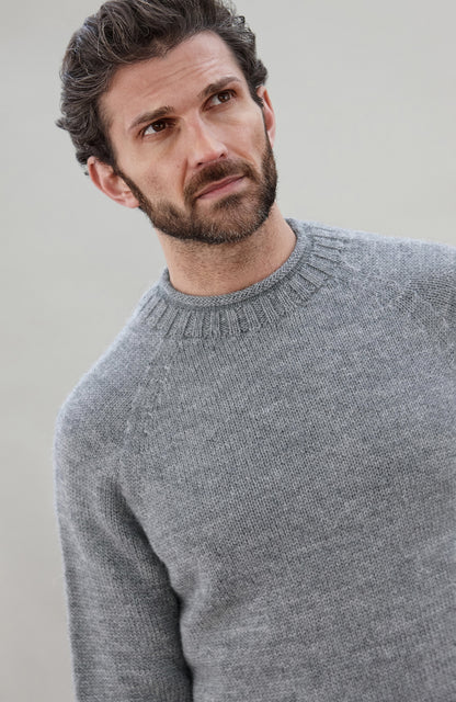 Mens British Wool Fishermans Crew Neck Jumper